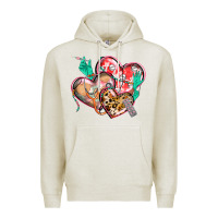 Oatmeal Heather nurse hearts Premium Hoodie - CowGirlArtShop
