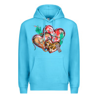 Ocean Blue nurse hearts Premium Hoodie - CowGirlArtShop