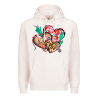 Pale Pink nurse hearts Premium Hoodie - CowGirlArtShop