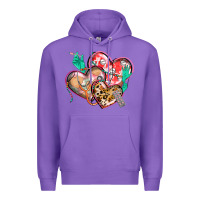 Purple nurse hearts Premium Hoodie - CowGirlArtShop