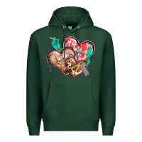 Sports Green nurse hearts Premium Hoodie - CowGirlArtShop