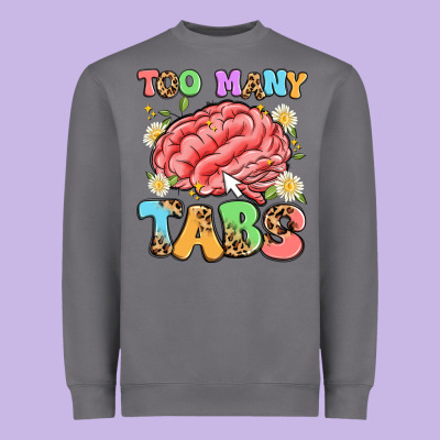 Too Many Tabs Heavyweight Sweatshirt Designed By Artiststas