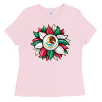 Bubblegum Pink sunflower mexican flag Ladies Tee - JahusDesignShop