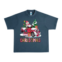 Midnight Navy pink merry christmas Urban Heavy Tee - MaliasSmallBusiness