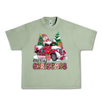 Oil Green pink merry christmas Urban Heavy Tee - MaliasSmallBusiness