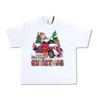 White pink merry christmas Urban Heavy Tee - MaliasSmallBusiness