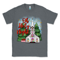 Charcoal Heather christmas church oh holy night Classic Tee - MaliasSmallBusiness
