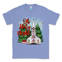 Colony Blue christmas church oh holy night Classic Tee - MaliasSmallBusiness