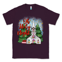 Plum christmas church oh holy night Classic Tee - MaliasSmallBusiness