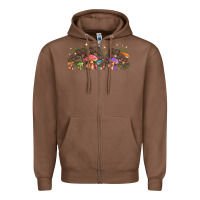 Chestnut magic mushroom Zipper Hoodie - TumblerDesignByShophia