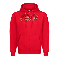 Red magic mushroom Zipper Hoodie - TumblerDesignByShophia