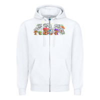 White magic mushroom Zipper Hoodie - TumblerDesignByShophia