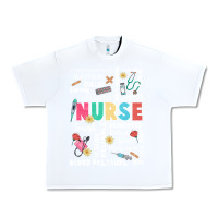 White nurse word Urban Heavy Tee - JahusDesignShop