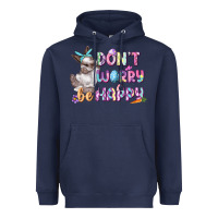 Navy Don't worry be happy Easter Heavyweight Hoodie - CowGirlArtShop