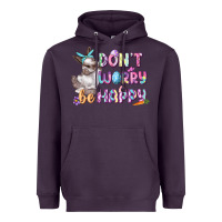 Plum Don't worry be happy Easter Heavyweight Hoodie - CowGirlArtShop
