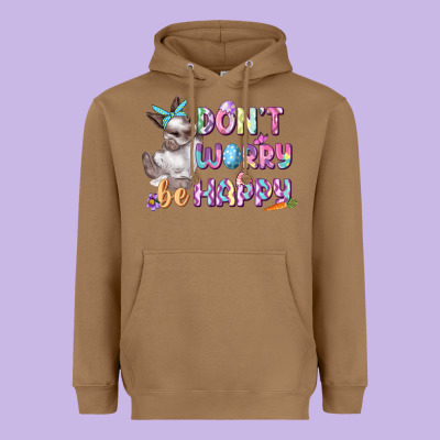 Don't Worry Be Happy Easter Heavyweight Hoodie Designed By Cowgirlartshop