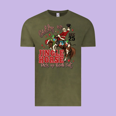 Giddy Up Jingle Horse Pick Up Your Feet Vintage Tee Designed By Maliassmallbusiness