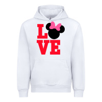 White Minnie Mouse Urban Hoodie - CowhideDigitalArt