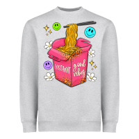 Heather Grey instant good vibes Heavyweight Sweatshirt - Artiststas