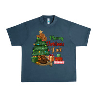 Midnight Navy merry christmas y'all Urban Heavy Tee - MaliasSmallBusiness