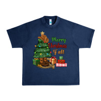 Navy merry christmas y'all Urban Heavy Tee - MaliasSmallBusiness