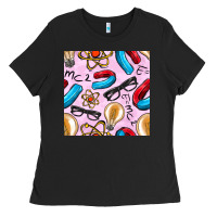 Black physics seamless pattern Ladies Tee - BundleAndBundleShop