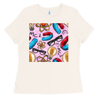Bone physics seamless pattern Ladies Tee - BundleAndBundleShop