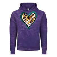 Cloud Purple Glitter Leopard Heart Vintage Hoodie - Jasminsmagicworld