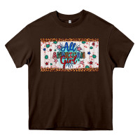 Chocolate Brown all american girl Heavy Core Tee - Artiststas