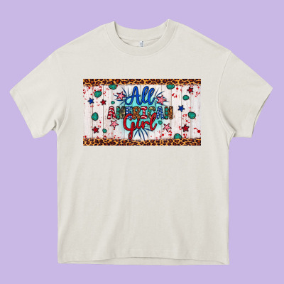 All American Girl Heavy Core Tee Designed By Artiststas