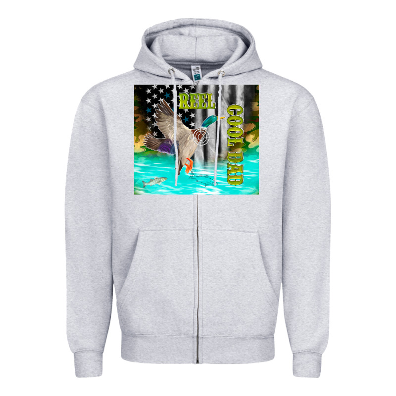 Reel Cool Dad Bass Zipper Hoodie by TumblerDesignByShophia | Teevron