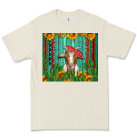 Bone goat with sunflower and cactus Premium Tee - Artiststas