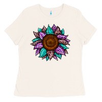 Bone sunflower leopard color Ladies Tee - JahusDesignShop