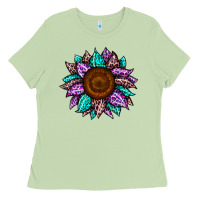 Matcha sunflower leopard color Ladies Tee - JahusDesignShop
