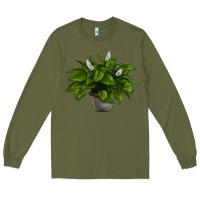 Army Green Peace Lily Long Sleeve Tee - LillyAllenDesigns