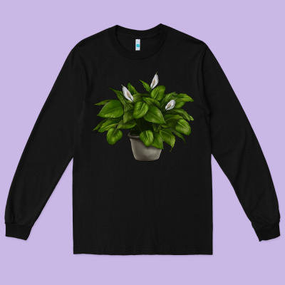 Peace Lily Long Sleeve Tee Designed By Lillyallendesigns