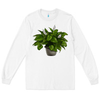 White Peace Lily Long Sleeve Tee - LillyAllenDesigns