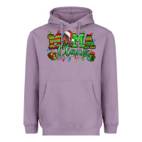 Lavender Mama claus christmas lights and gifts mother's day Heavyweight Hoodie - HowdyJamesFarm