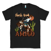 Black check your ego amigo rodeo cowboy Classic Tee - MaliasSmallBusiness