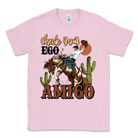 Bubblegum Pink check your ego amigo rodeo cowboy Classic Tee - MaliasSmallBusiness