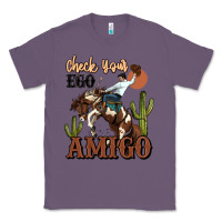 Lavender check your ego amigo rodeo cowboy Classic Tee - MaliasSmallBusiness