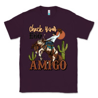 Plum check your ego amigo rodeo cowboy Classic Tee - MaliasSmallBusiness