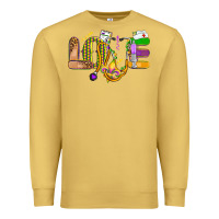 Antique Gold love nurse mardi gras Premium Sweatshirt - OliviaCreatesArt