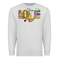 Dove Grey love nurse mardi gras Premium Sweatshirt - OliviaCreatesArt