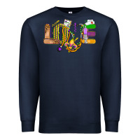 Navy love nurse mardi gras Premium Sweatshirt - OliviaCreatesArt