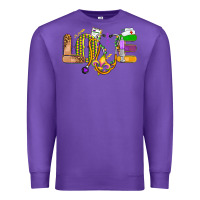 Purple love nurse mardi gras Premium Sweatshirt - OliviaCreatesArt