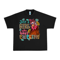 Black just a girl who loves chickens Urban Heavy Tee - NancyCooperArtShop