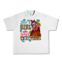 Lunar Rock just a girl who loves chickens Urban Heavy Tee - NancyCooperArtShop