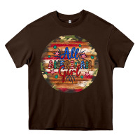 Chocolate Brown all american girl Heavy Core Tee - Artiststas
