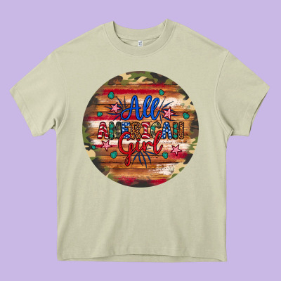 All American Girl Heavy Core Tee Designed By Artiststas